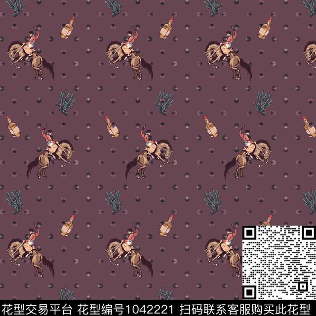 波点创意马数码印花华亿平台下载（图片编号: 1042221） - 瓦栏（Walan）