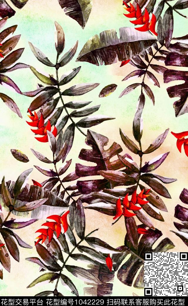 淑女中国风数码华亿平台数码印花华亿平台下载（图片编号: 1042229） - 瓦栏（Walan）