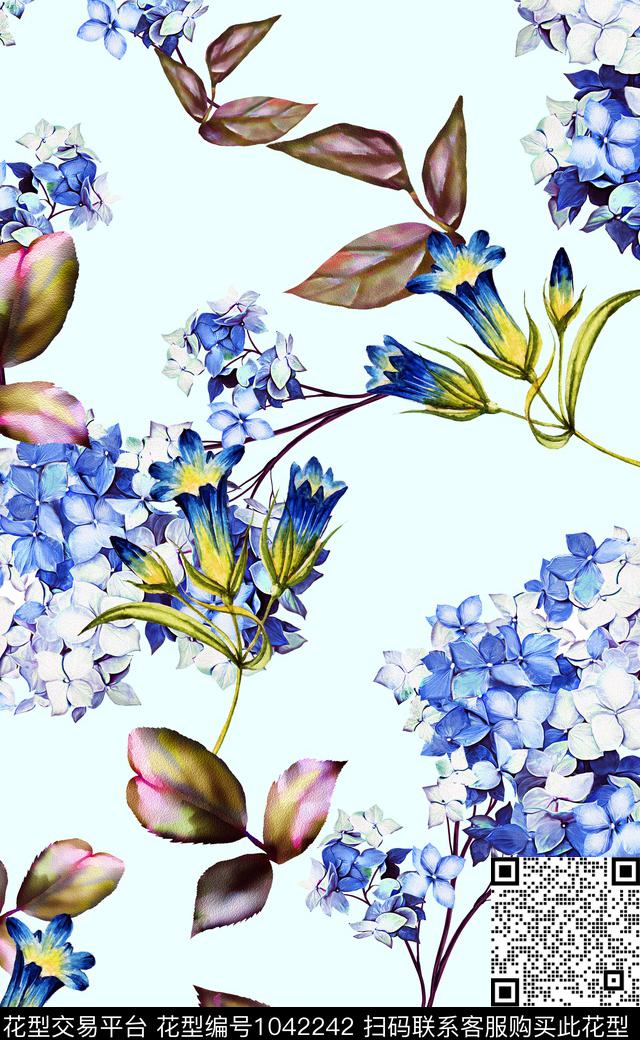 淑女中国风数码华亿平台数码印花华亿平台下载（图片编号: 1042242） - 瓦栏（Walan）