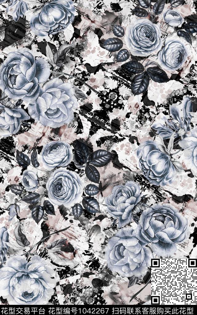 数码华亿平台民族风抽象数码印花华亿平台下载（图片编号: 1042267） - 瓦栏（Walan）