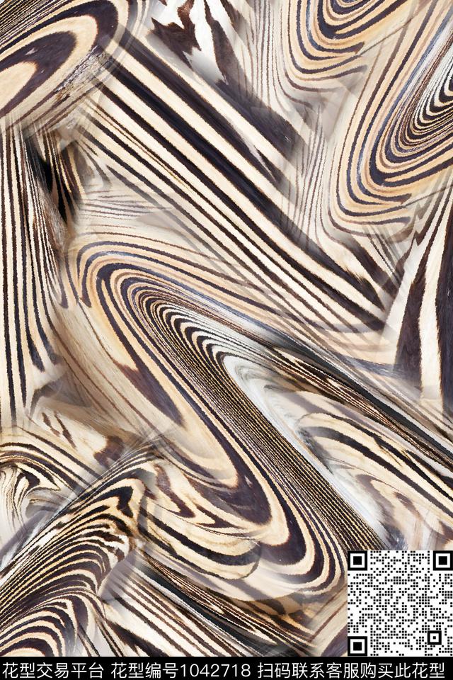 女装动物纹水墨喷溅数码印花华亿平台下载（图片编号: 1042718） - 瓦栏（Walan）