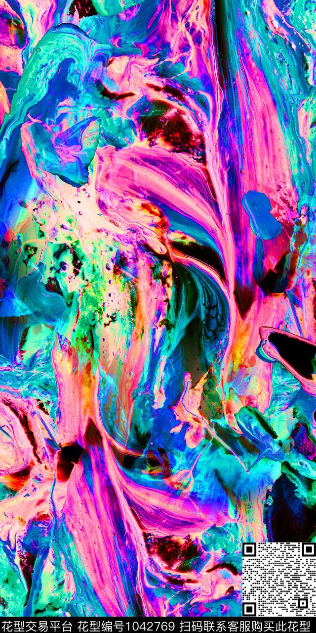 数码华亿平台抽象几何数码印花华亿平台下载（图片编号: 1042769） - 瓦栏（Walan）