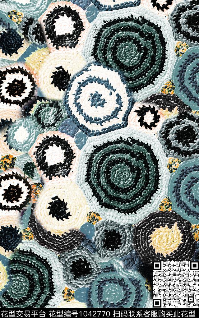 数码华亿平台民族风抽象数码印花华亿平台下载（图片编号: 1042770） - 瓦栏（Walan）