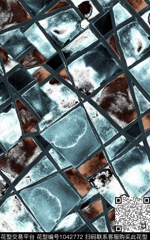 数码华亿平台民族风抽象数码印花华亿平台下载（图片编号: 1042772） - 瓦栏（Walan）