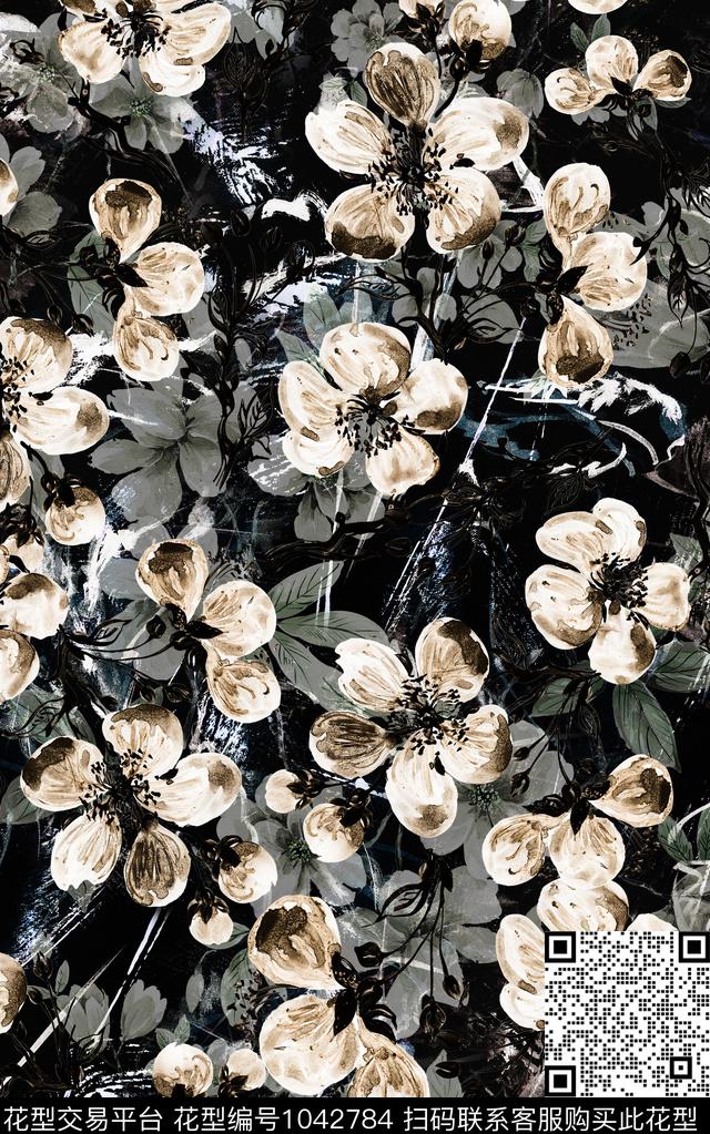 数码华亿平台民族风抽象数码印花华亿平台下载（图片编号: 1042784） - 瓦栏（Walan）