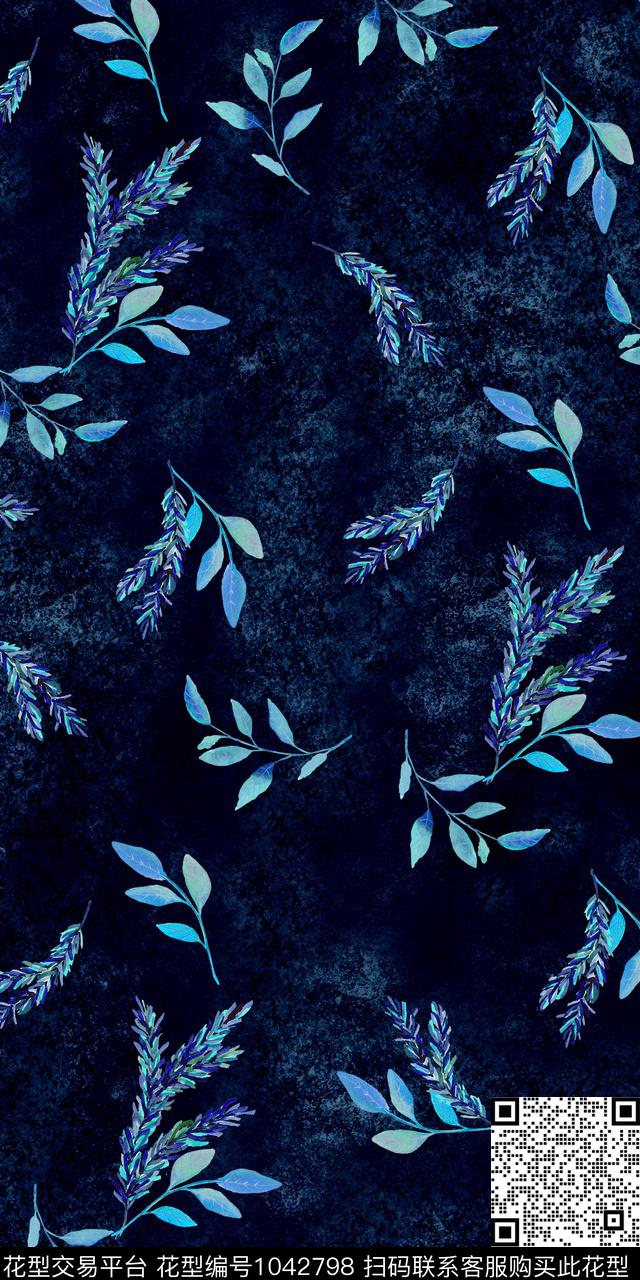 小碎花手绘花卉复古数码印花华亿平台下载（图片编号: 1042798） - 瓦栏（Walan）