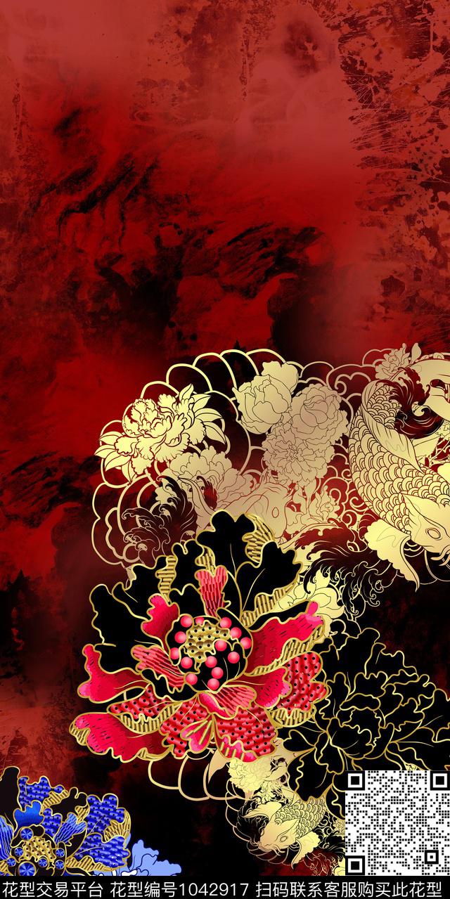 数码华亿平台绣花华亿平台中国风定位花数码印花华亿平台下载（图片编号: 1042917） - 瓦栏（Walan）