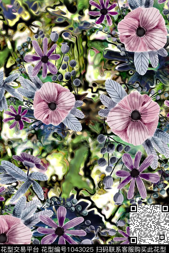 数码华亿平台民族风小碎花数码印花华亿平台下载（图片编号: 1043025） - 瓦栏（Walan）