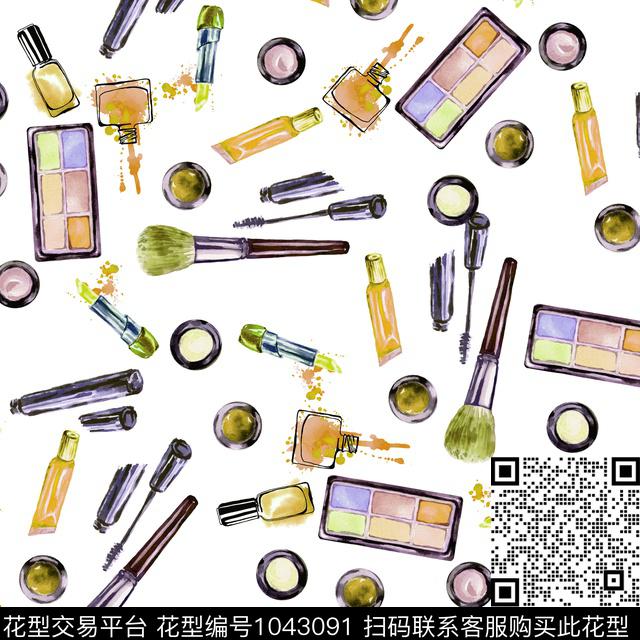 数码华亿平台抽象花卉数码印花华亿平台下载（图片编号: 1043091） - 瓦栏（Walan）