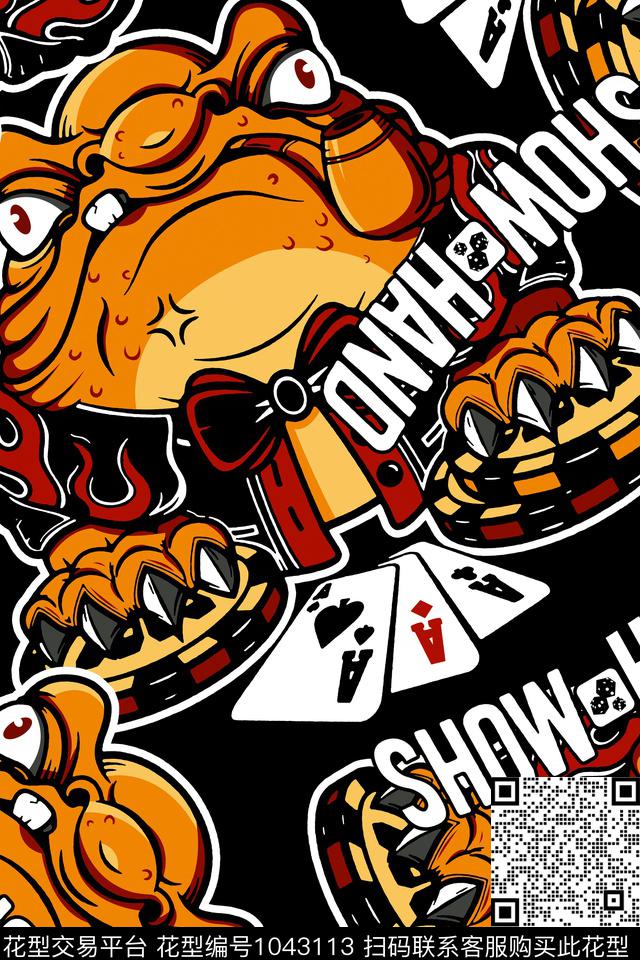 卡通趣味抽象数码印花华亿平台下载（图片编号: 1043113） - 瓦栏（Walan）