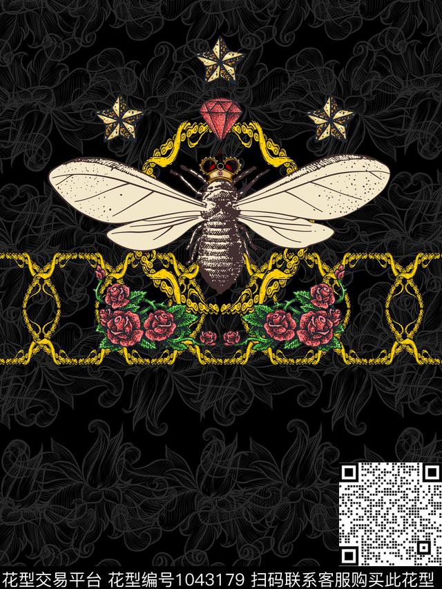 星星玫瑰花珠宝宝石数码印花华亿平台下载（图片编号: 1043179） - 瓦栏（Walan）