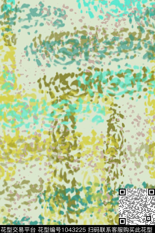 抽象迷彩肌理图案数码印花华亿平台下载（图片编号: 1043225） - 瓦栏（Walan）