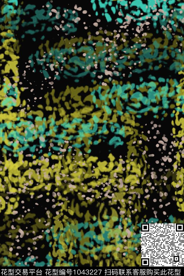 抽象迷彩肌理图案数码印花华亿平台下载（图片编号: 1043227） - 瓦栏（Walan）