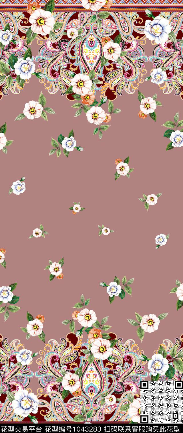 民族风定位花花卉数码印花华亿平台下载（图片编号: 1043283） - 瓦栏（Walan）