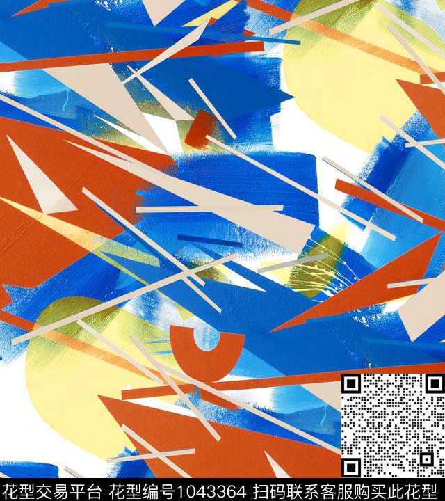 数码华亿平台几何大牌风数码印花华亿平台下载（图片编号: 1043364） - 瓦栏（Walan）