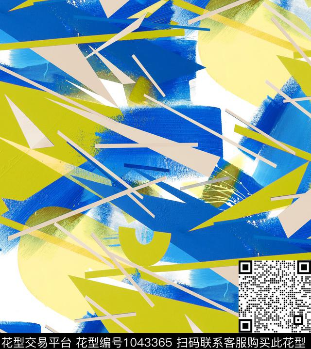 数码华亿平台几何大牌风数码印花华亿平台下载（图片编号: 1043365） - 瓦栏（Walan）