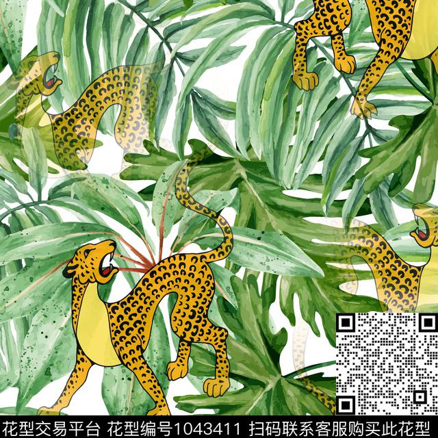 数码华亿平台花卉绿植树叶数码印花华亿平台下载（图片编号: 1043411） - 瓦栏（Walan）