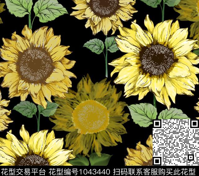 数码华亿平台民族风花卉数码印花华亿平台下载（图片编号: 1043440） - 瓦栏（Walan）