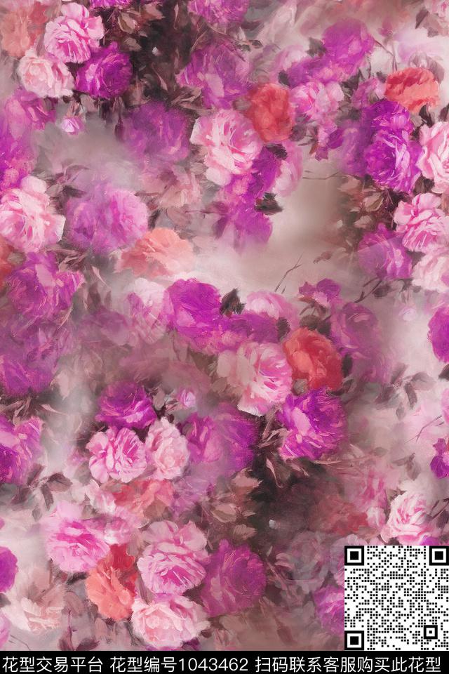 数码华亿平台花卉油画华亿平台数码印花华亿平台下载（图片编号: 1043462） - 瓦栏（Walan）