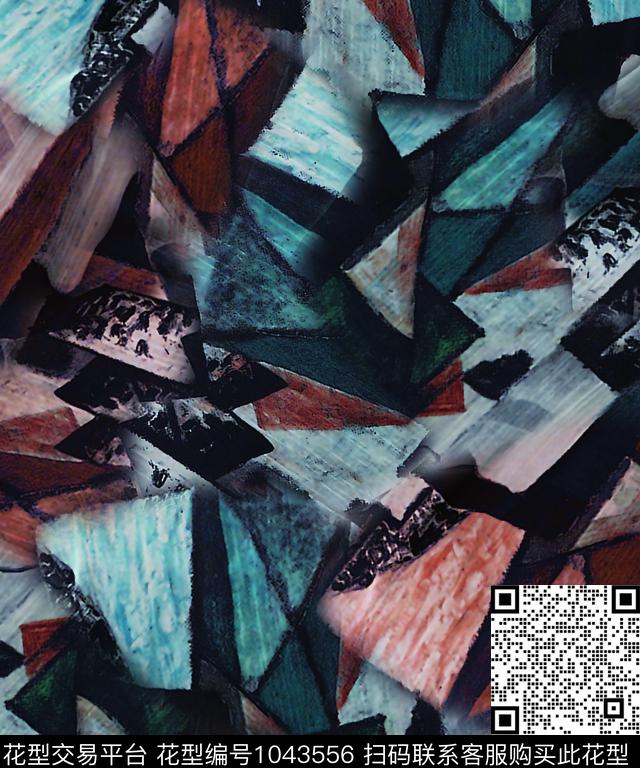 数码华亿平台格子抽象数码印花华亿平台下载（图片编号: 1043556） - 瓦栏（Walan）