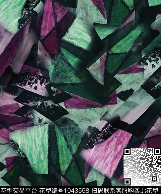 数码华亿平台格子抽象数码印花华亿平台下载（图片编号: 1043558） - 瓦栏（Walan）