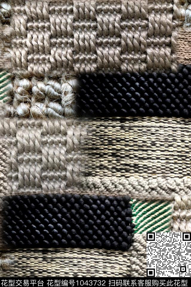 抽象毛线几何数码印花华亿平台下载（图片编号: 1043732） - 瓦栏（Walan）