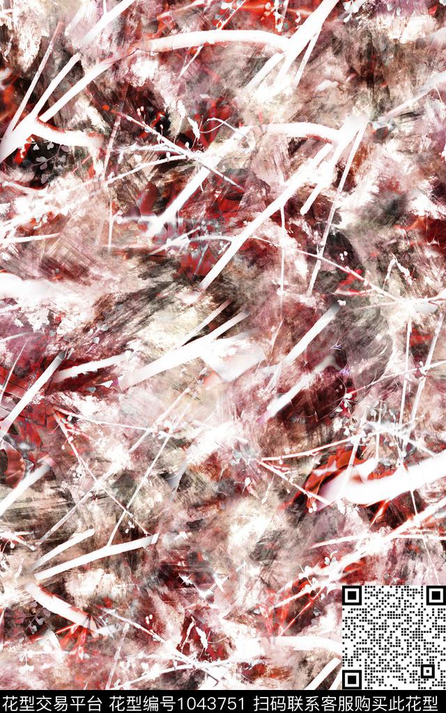 数码华亿平台民族风抽象数码印花华亿平台下载（图片编号: 1043751） - 瓦栏（Walan）