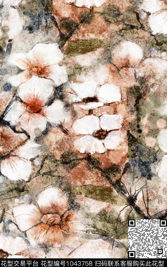 数码华亿平台民族风小碎花数码印花华亿平台下载（图片编号: 1043758） - 瓦栏（Walan）