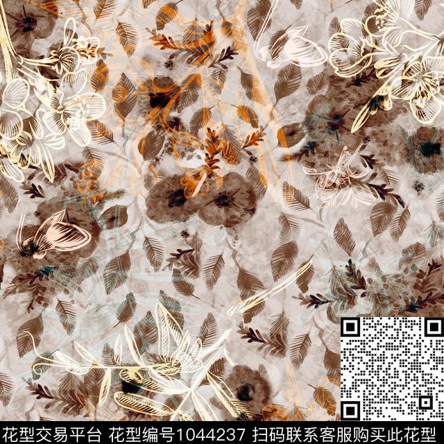 淑女衬衫小碎花数码印花华亿平台下载（图片编号: 1044237） - 瓦栏（Walan）