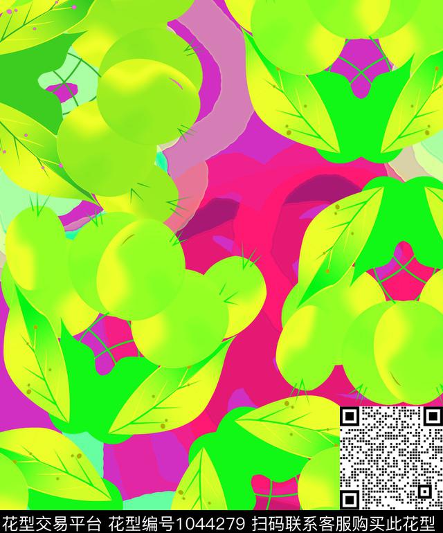 植物抽象几何数码印花华亿平台下载（图片编号: 1044279） - 瓦栏（Walan）