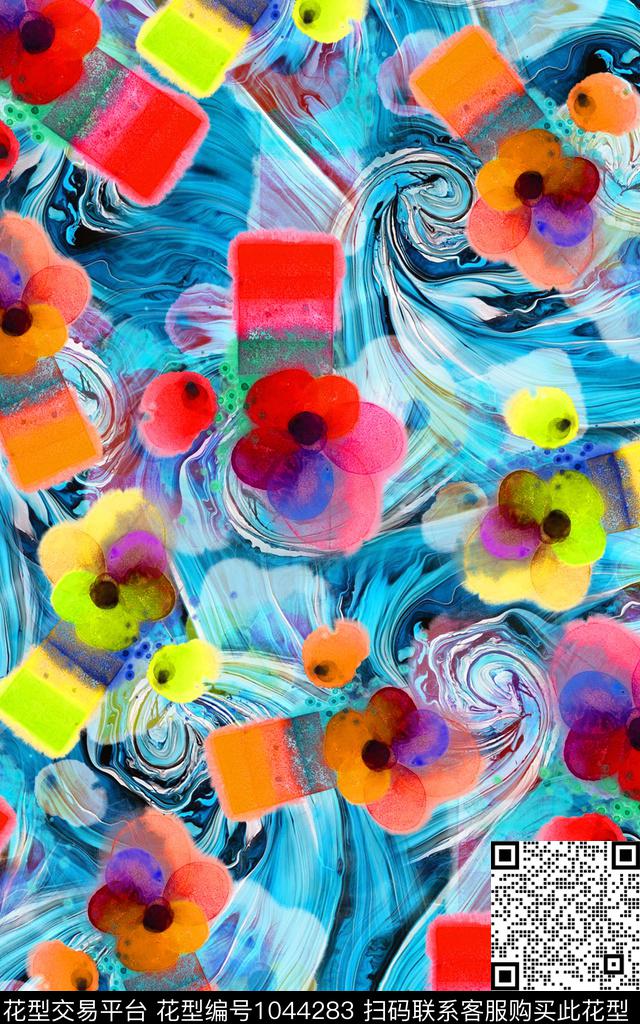 数码华亿平台肌理几何数码印花华亿平台下载（图片编号: 1044283） - 瓦栏（Walan）