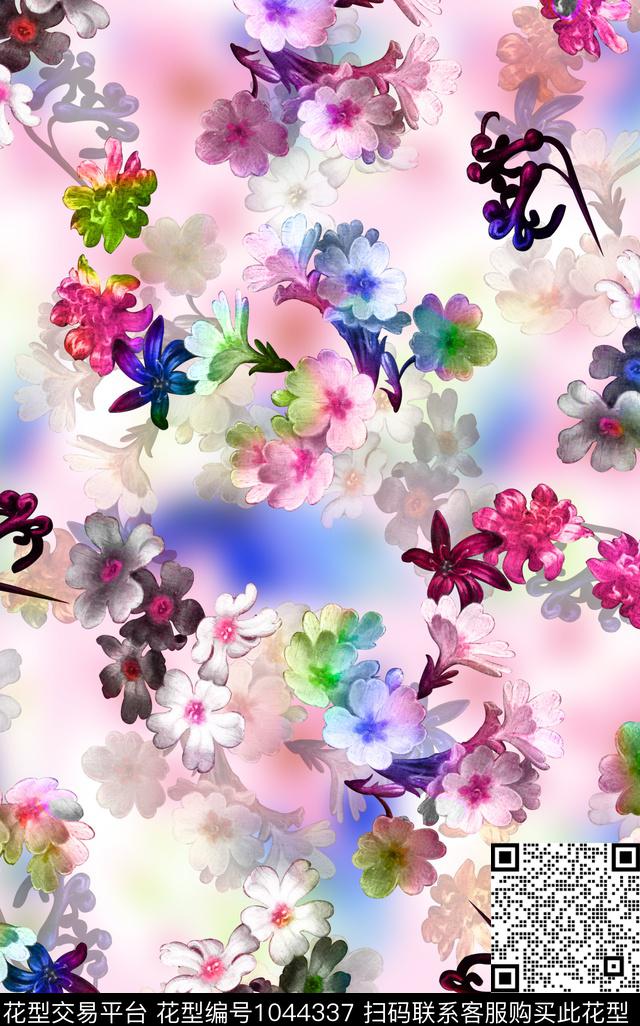 数码华亿平台小碎花花卉数码印花华亿平台下载（图片编号: 1044337） - 瓦栏（Walan）
