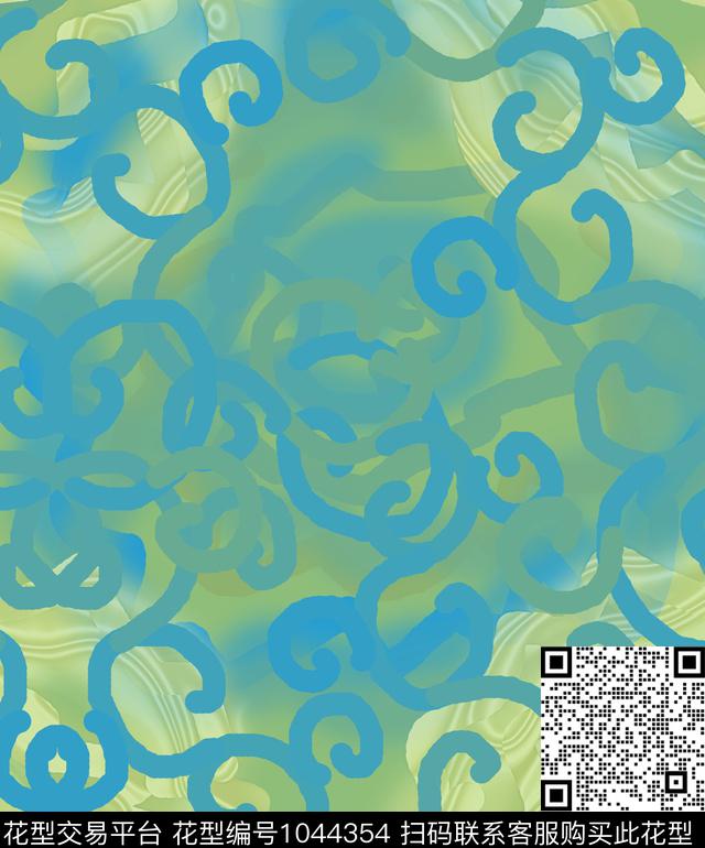 抽象几何混合拼接数码印花华亿平台下载（图片编号: 1044354） - 瓦栏（Walan）