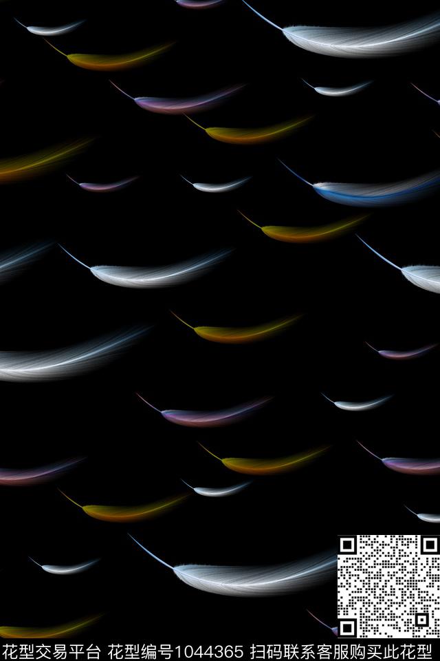 衬衫羽毛胸前独幅数码印花华亿平台下载（图片编号: 1044365） - 瓦栏（Walan）