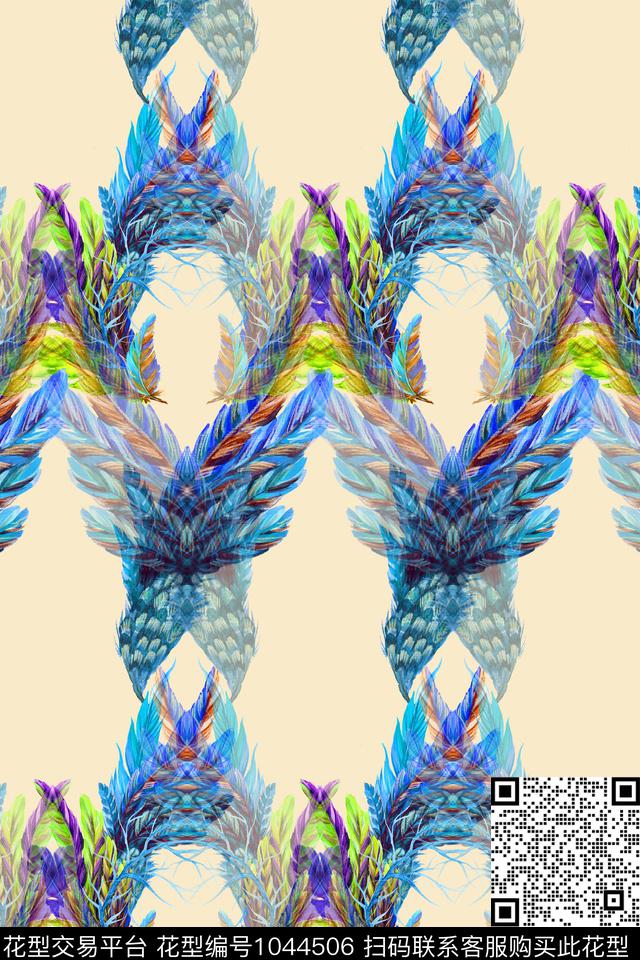 花卉清爽底花卉满版散花数码印花华亿平台下载（图片编号: 1044506） - 瓦栏（Walan）