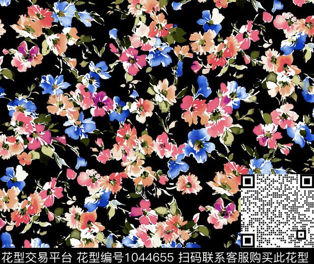 淑女中国风数码华亿平台数码印花华亿平台下载（图片编号: 1044655） - 瓦栏（Walan）