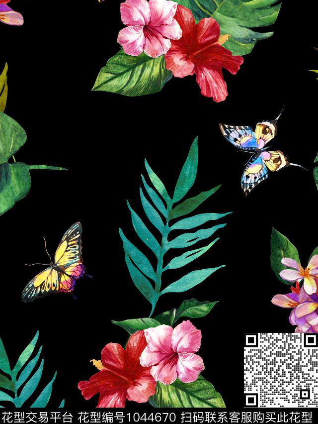 数码华亿平台花卉女装数码印花华亿平台下载（图片编号: 1044670） - 瓦栏（Walan）