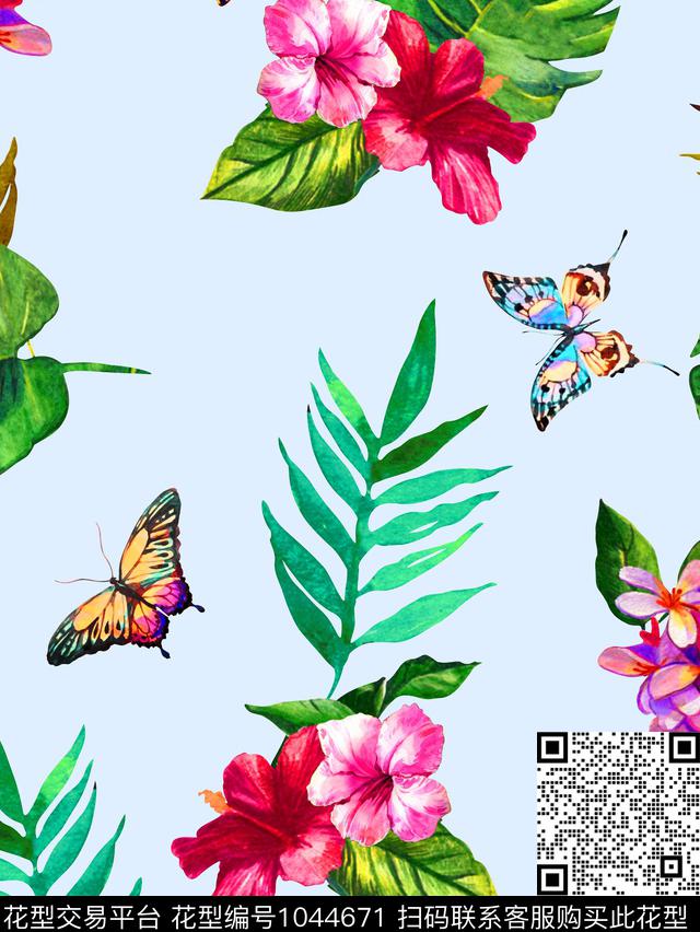 数码华亿平台花卉女装数码印花华亿平台下载（图片编号: 1044671） - 瓦栏（Walan）