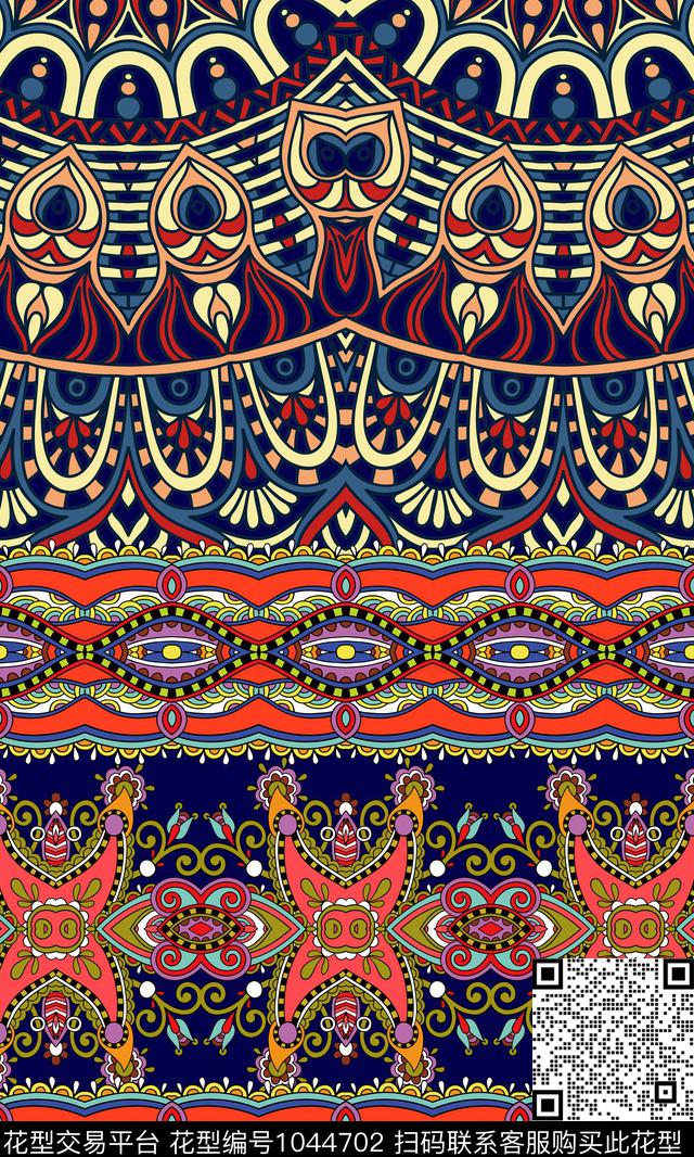 香云纱洋阳--定位定位民族风华亿平台数码印花华亿平台下载（图片编号: 1044702） - 瓦栏（Walan）