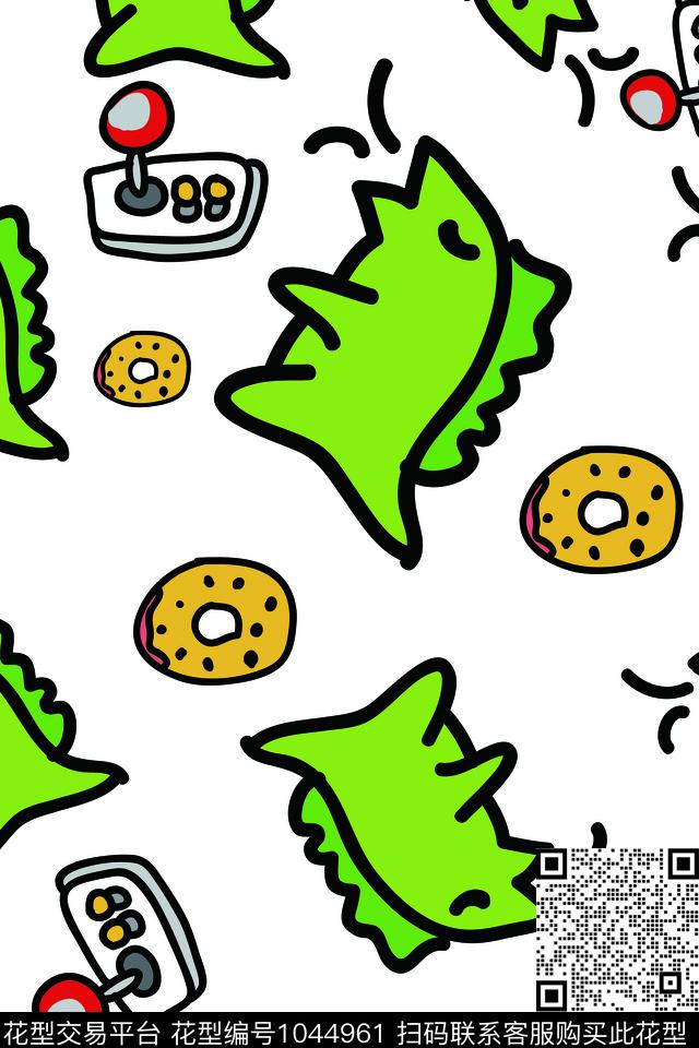 动物花卉卡通可爱数码印花华亿平台下载（图片编号: 1044961） - 瓦栏（Walan）