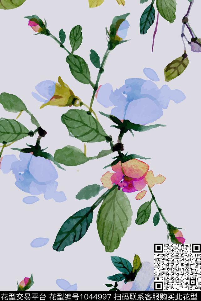 淑女素雅春夏华亿平台数码印花华亿平台下载（图片编号: 1044997） - 瓦栏（Walan）