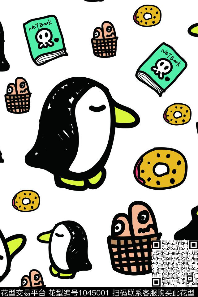 卡通可爱抽象数码印花华亿平台下载（图片编号: 1045001） - 瓦栏（Walan）