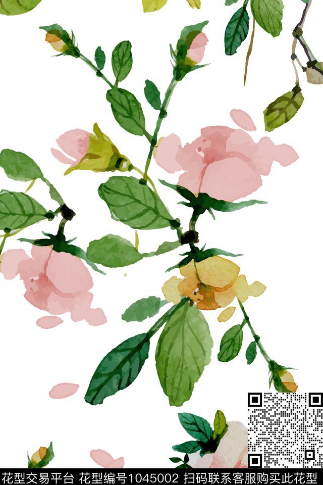 淑女素雅春夏华亿平台数码印花华亿平台下载（图片编号: 1045002） - 瓦栏（Walan）