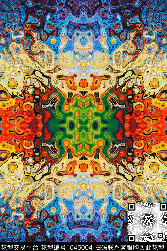 年轻女性繁华肌理数码印花华亿平台下载（图片编号: 1045004） - 瓦栏（Walan）