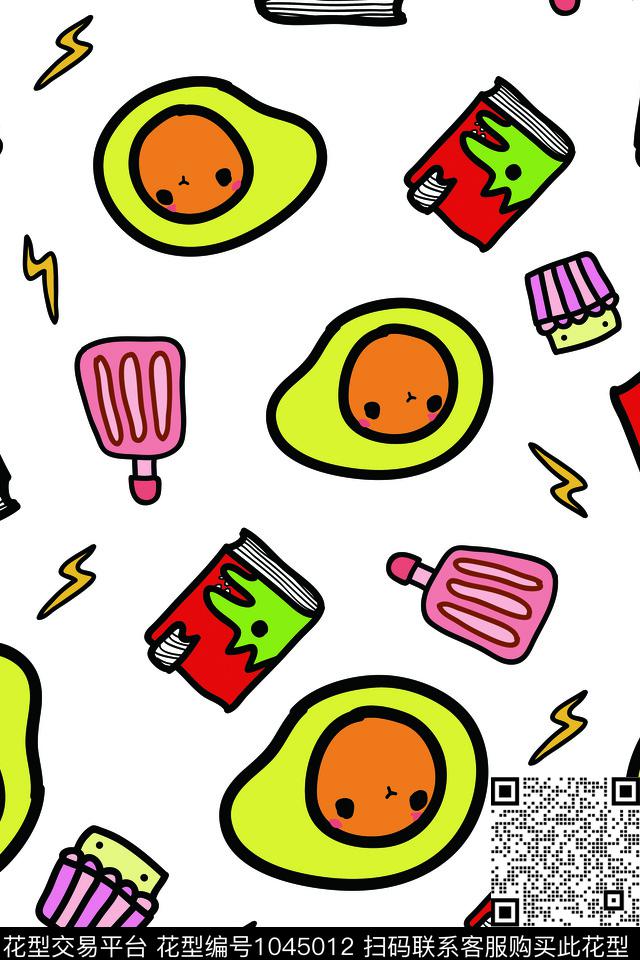 数码华亿平台卡通可爱数码印花华亿平台下载（图片编号: 1045012） - 瓦栏（Walan）