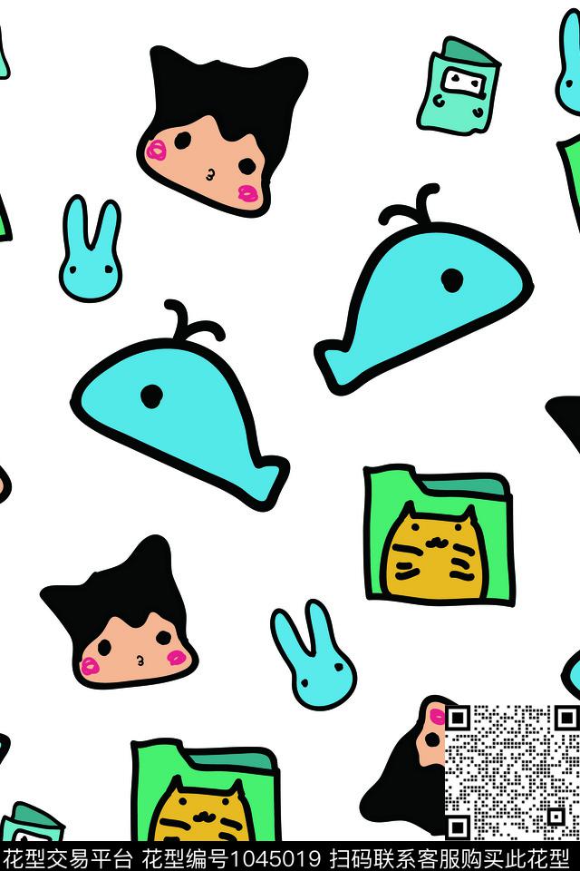 数码华亿平台卡通可爱数码印花华亿平台下载（图片编号: 1045019） - 瓦栏（Walan）