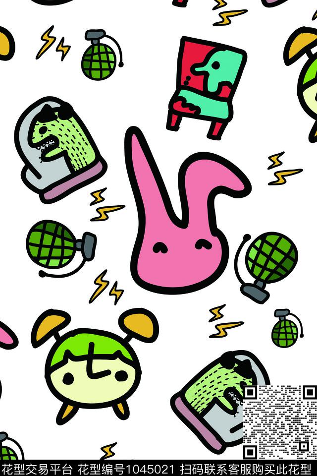 数码华亿平台卡通可爱数码印花华亿平台下载（图片编号: 1045021） - 瓦栏（Walan）