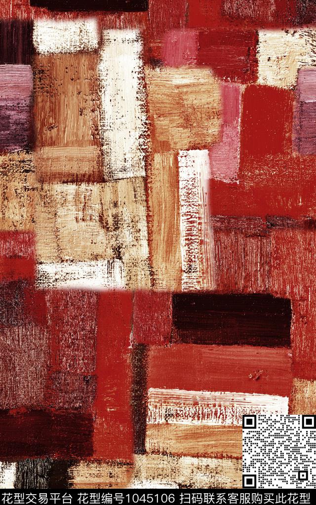 数码华亿平台民族风抽象数码印花华亿平台下载（图片编号: 1045106） - 瓦栏（Walan）
