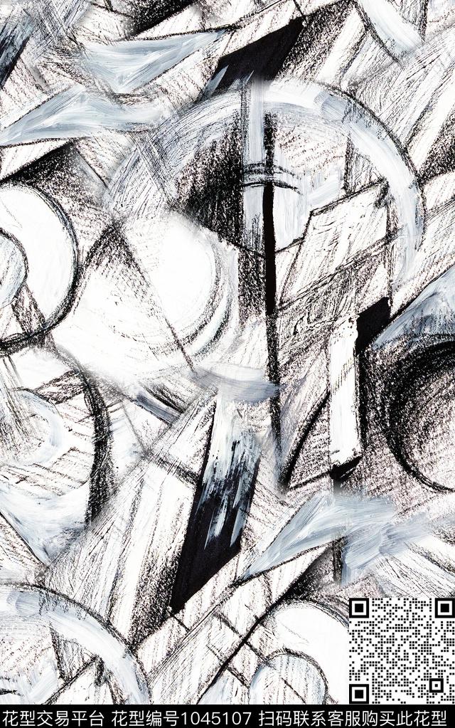 数码华亿平台民族风抽象数码印花华亿平台下载（图片编号: 1045107） - 瓦栏（Walan）