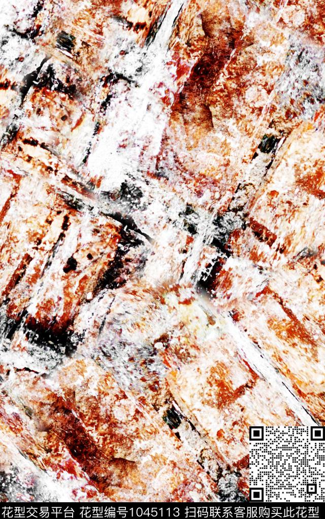 数码华亿平台民族风抽象数码印花华亿平台下载（图片编号: 1045113） - 瓦栏（Walan）